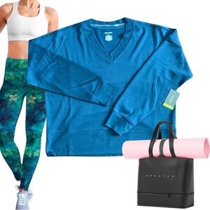 NWT Tek Gear Dark Teal V-Neck Sweatshirt